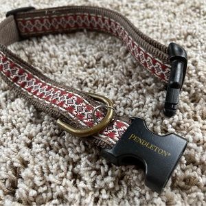 New Pendleton Burgundy and Brown Large Hiker Dog Collar